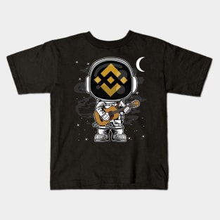 Astronaut Guitar Binance BNB Coin To The Moon Crypto Token Cryptocurrency Blockchain Wallet Birthday Gift For Men Women Kids Kids T-Shirt